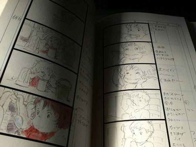 Ponyo On A Cliff Storyboard / Conte Book