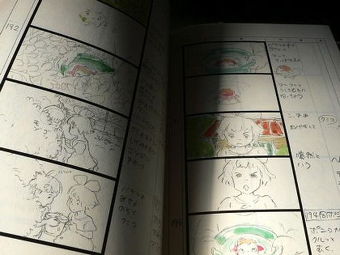 Ponyo On A Cliff Storyboard / Conte Book