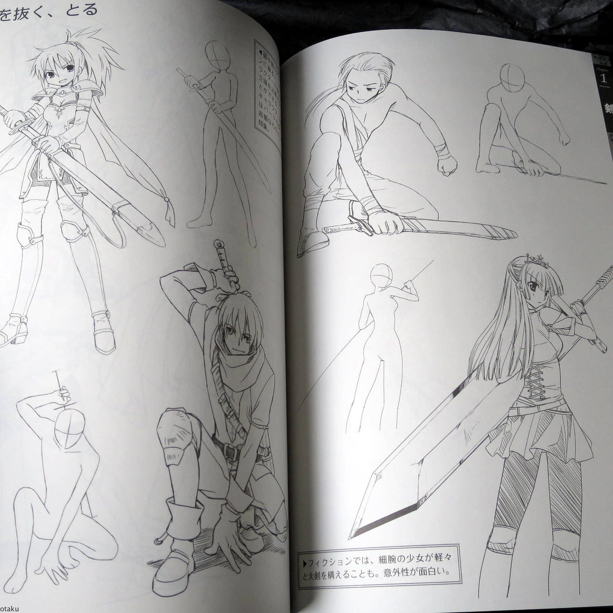 Fight - Fantasy Weapons Illustration Pose Collection
