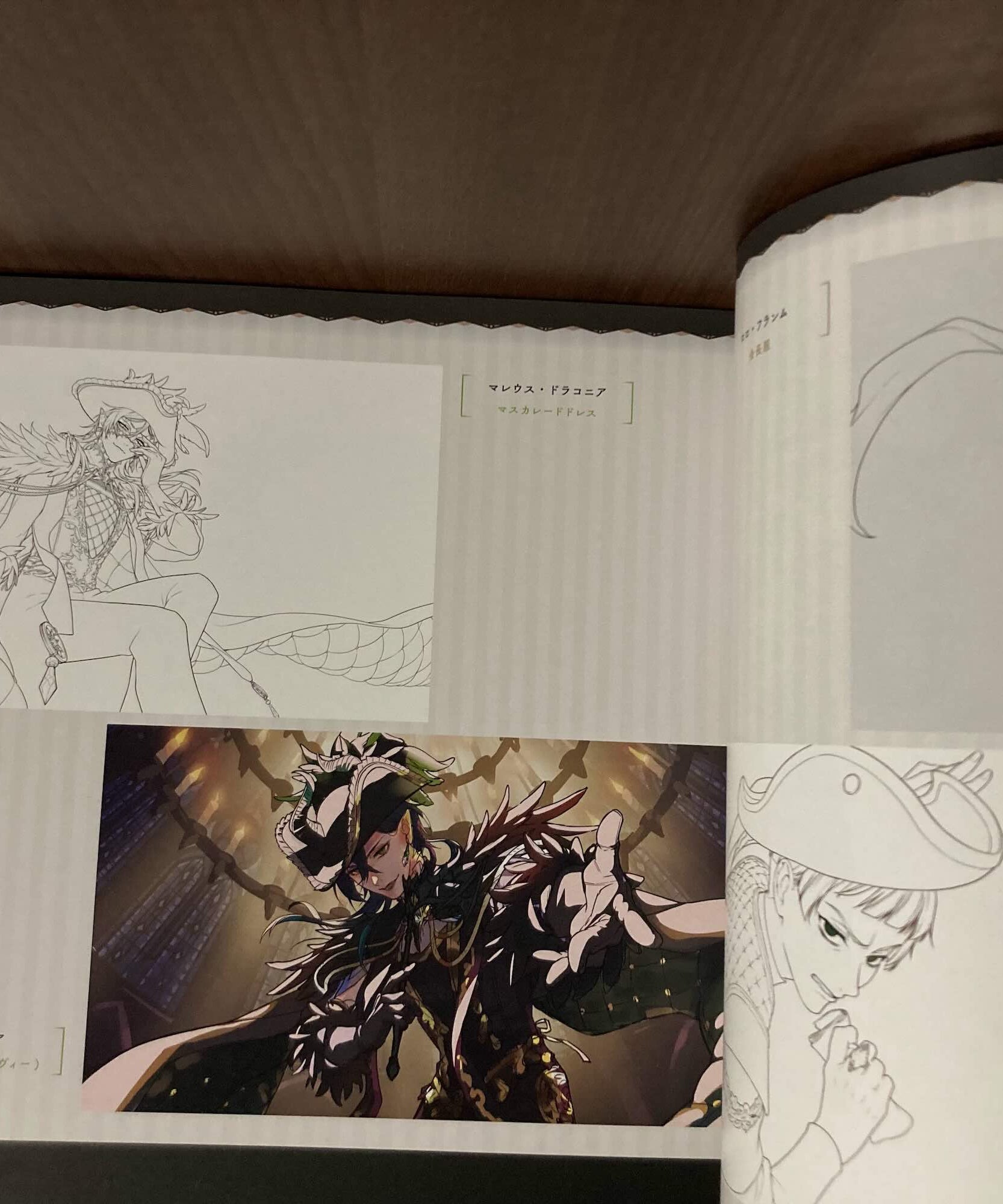 Twisted Wonderland Official Visual Book 4 Card Art + Line Drawing