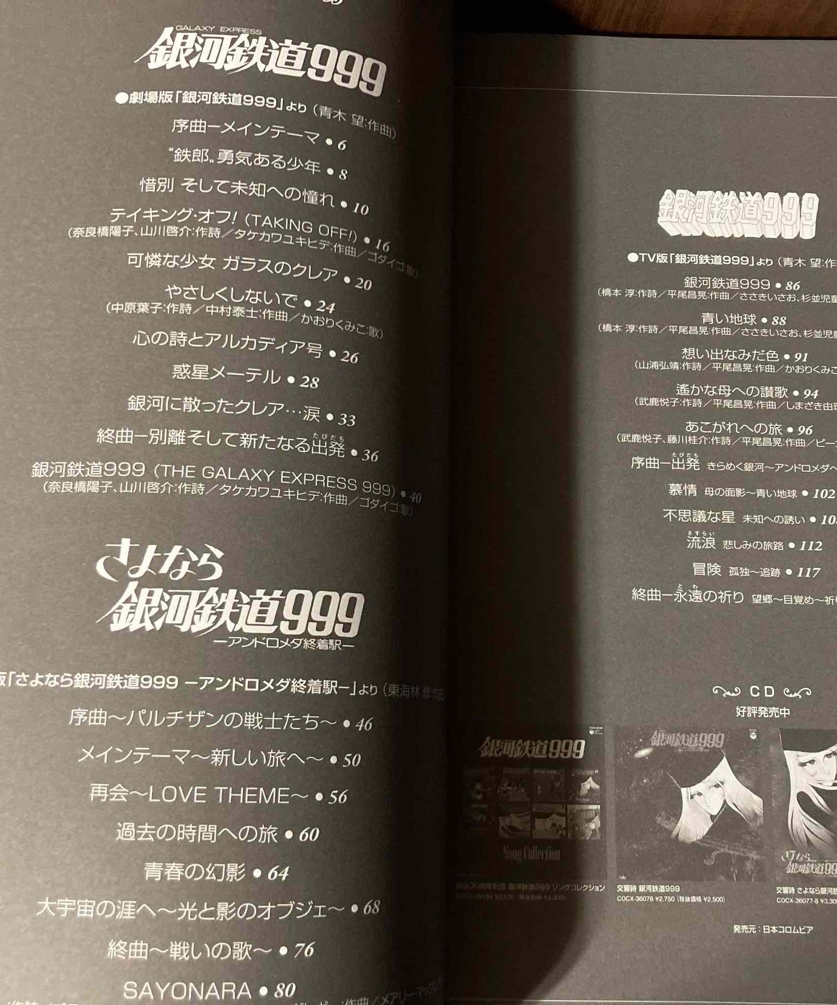 Galaxy Express 999 Piano Solo Album