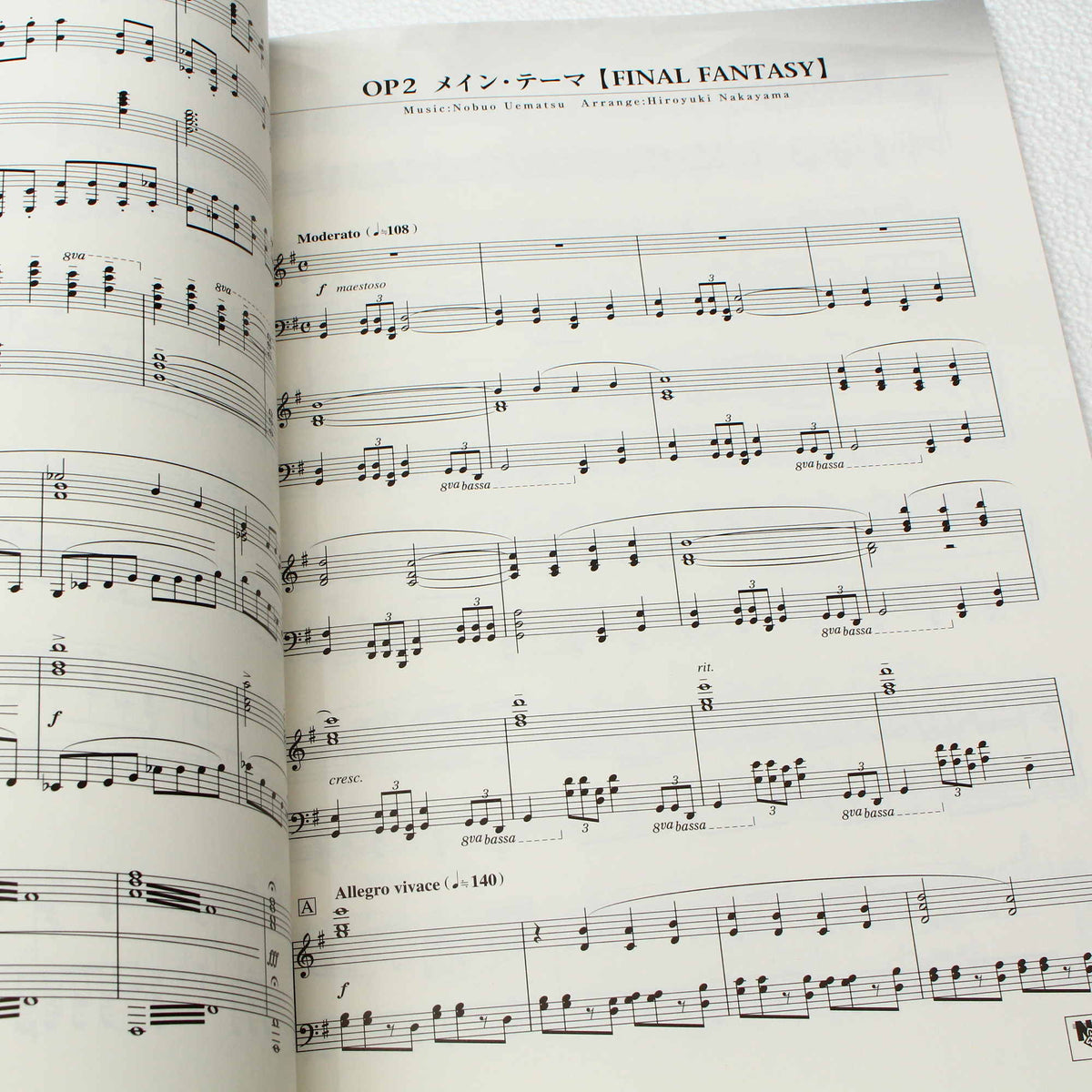 Final Fantasy Piano Opera Music I / II / III Music Score
