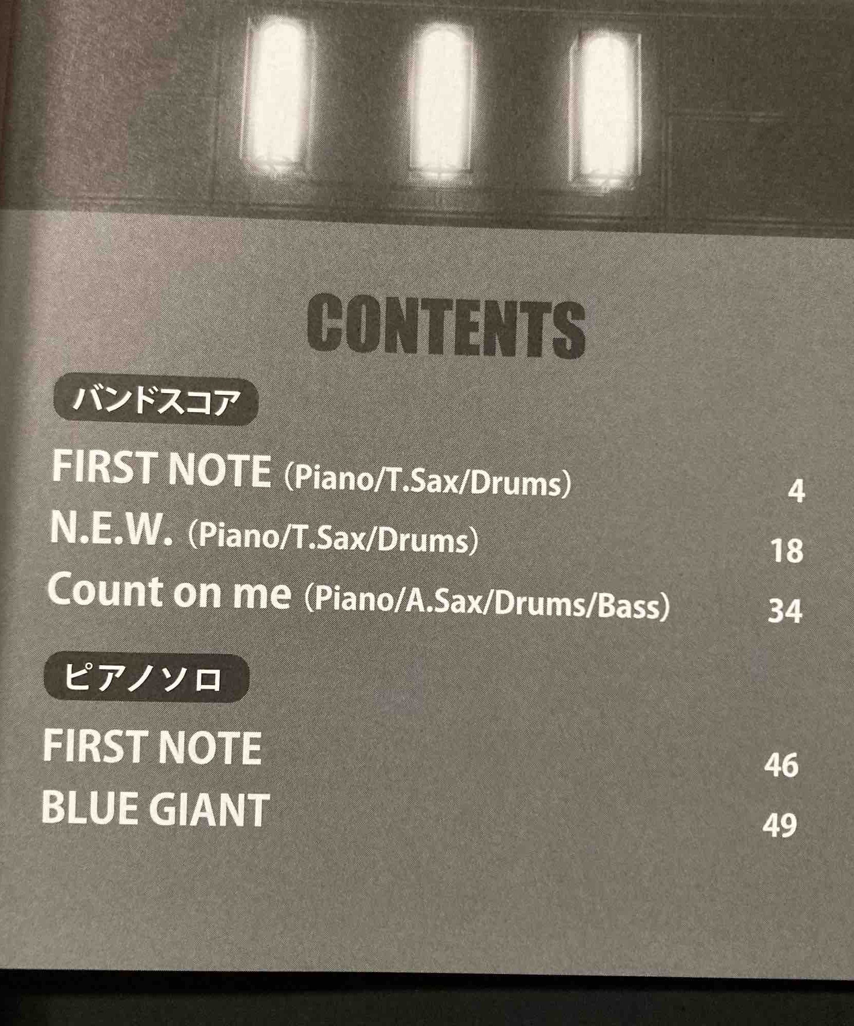 BLUE GIANT  Piano Saxophone Sheet Music Score