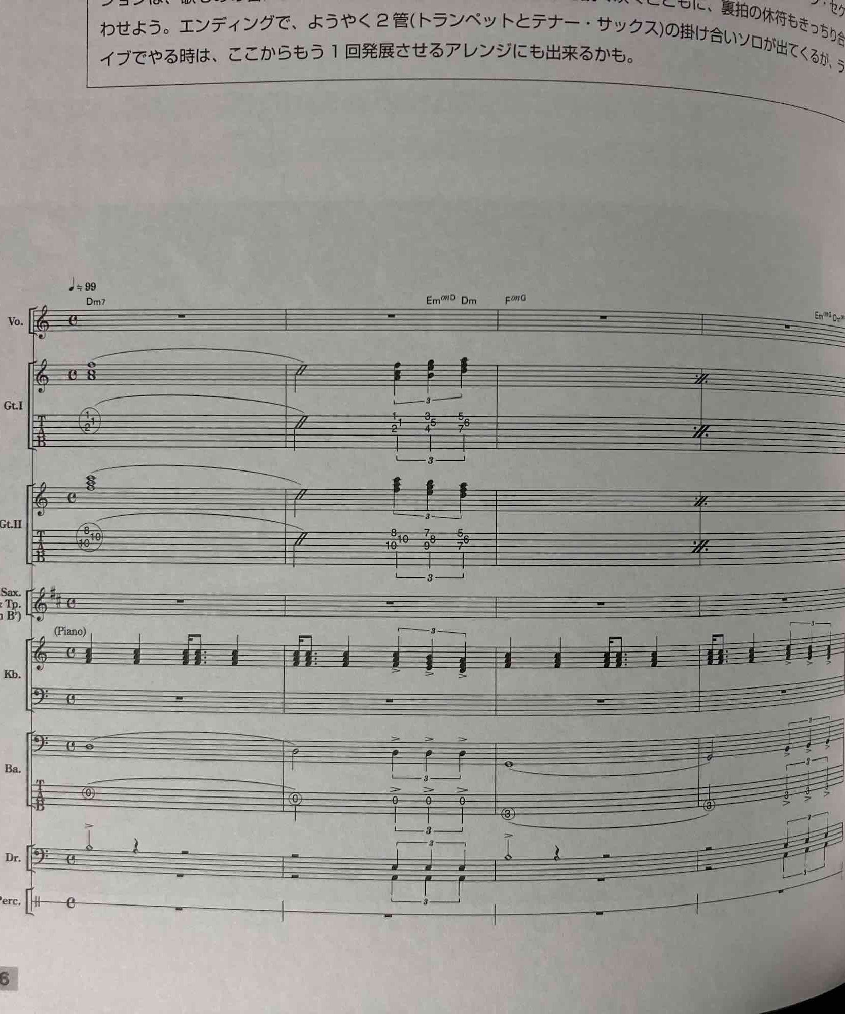 SUGAR BABE 「SONGS」Band Score
