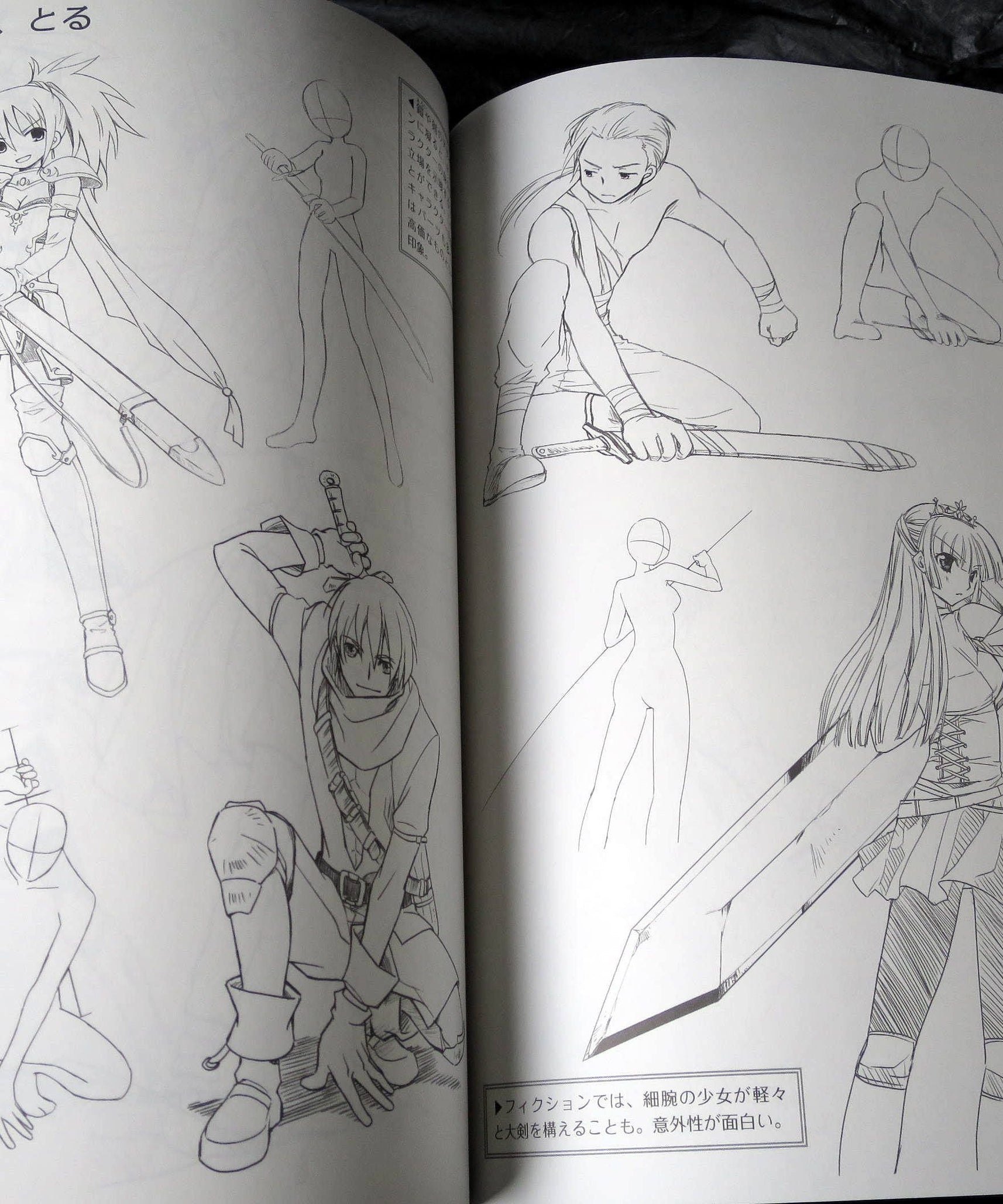 Fight - Fantasy Weapons Illustration Pose Collection