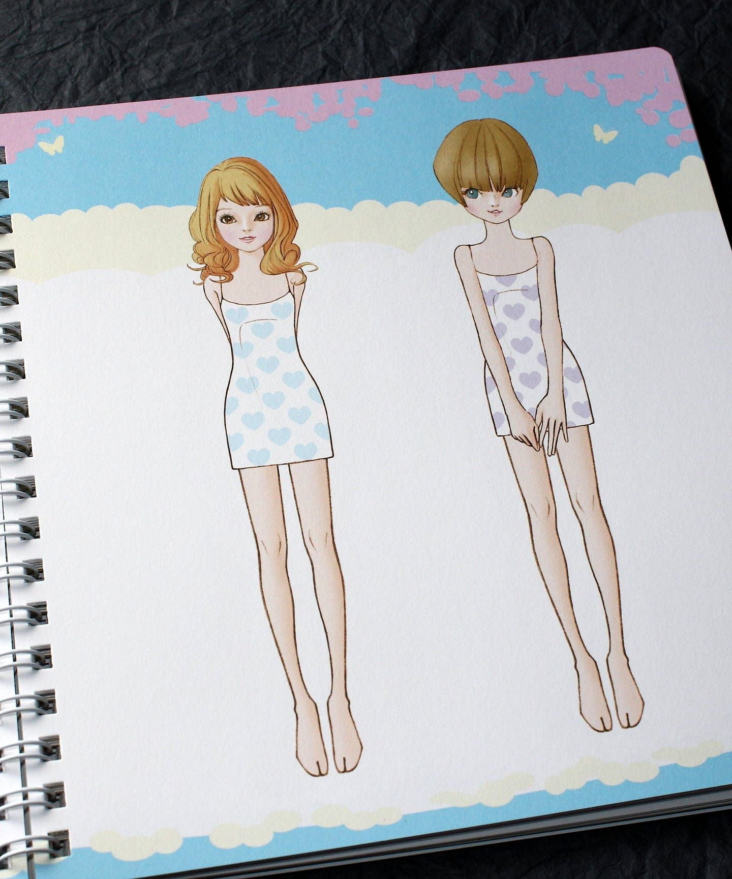 Oshare Note 1 - Kisekae to Nurie / Sticker and Coloring Art Book