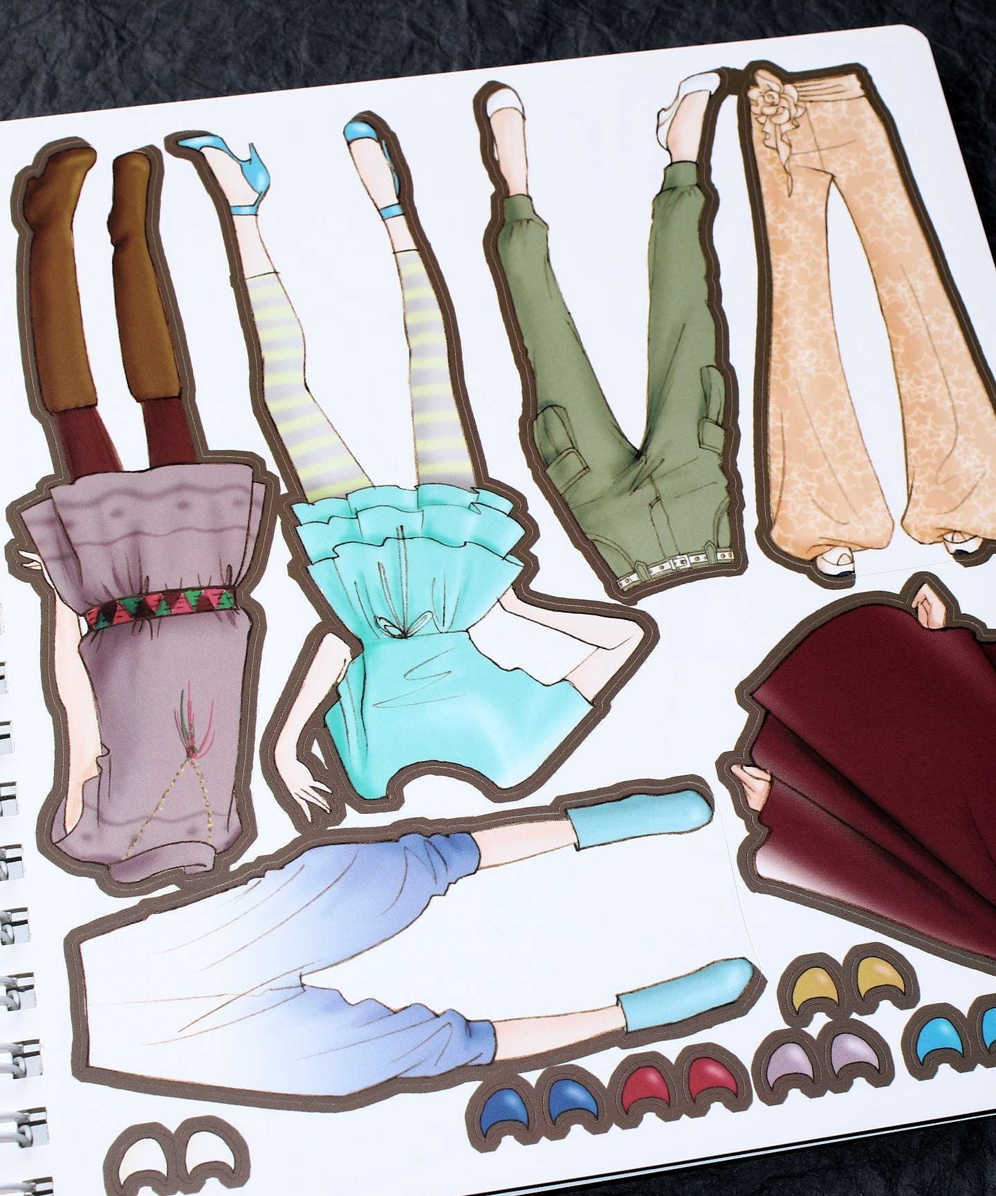 Oshare Note 1 - Kisekae to Nurie / Sticker and Coloring Art Book